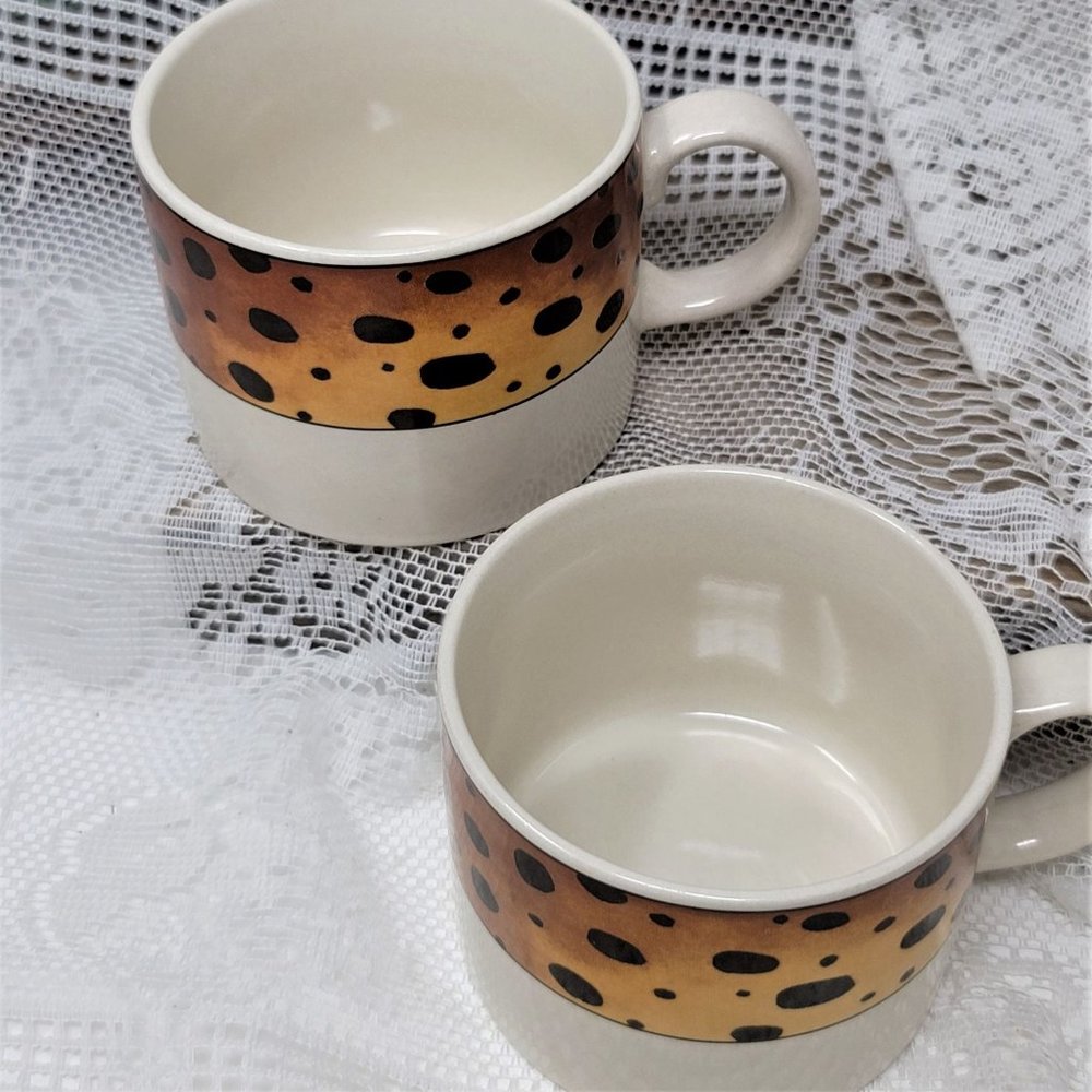 Majesticware by Sakura Stoneware Tribe 1997 Cups Two (2) - Picture 9 of 10
